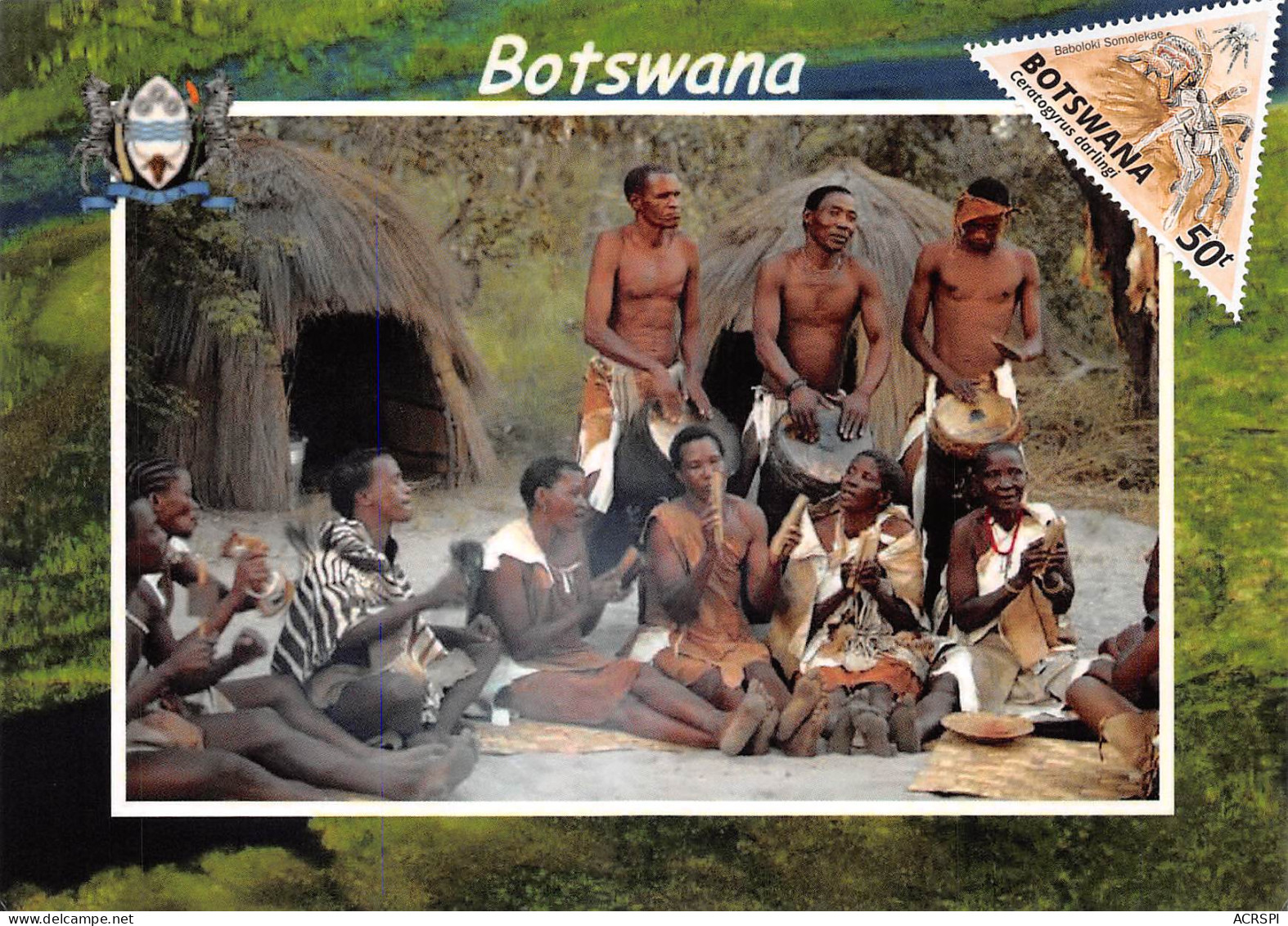 BOTSWANA Groupe De Musiciens Dos Vierge Non Voyagé éditions MAMM2018(2 Scans) N° 7 \MP7111 - Botsuana