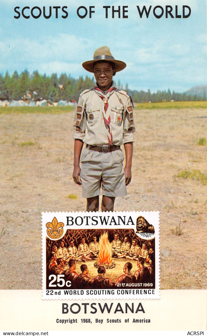 BOTSWANA Scouts Of The World Jeune Scout Botswanais Dos Vierge Non Voyagé éditions America (2 Scans) N°13 \MP7111 - Botswana