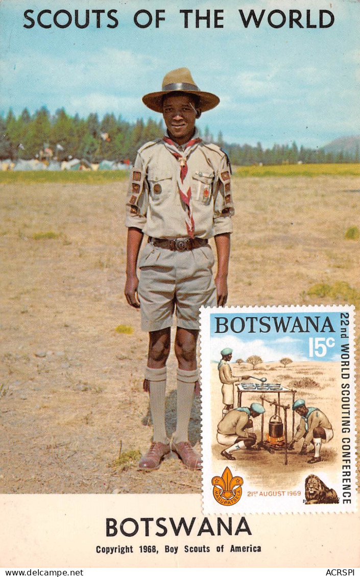 BOTSWANA Scouts Of The World Jeune Scout Botswanais Dos Vierge Non Voyagé éditions NSD (2 Scans) N°11 \MP7111 - Botsuana