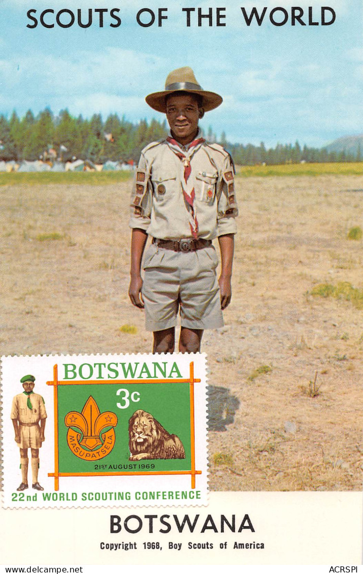 BOTSWANA Scouts Of The World Jeune Scout Botswanais Dos Vierge Non Voyagé éditions NSD (2 Scans) N°12 \MP7111 - Botsuana