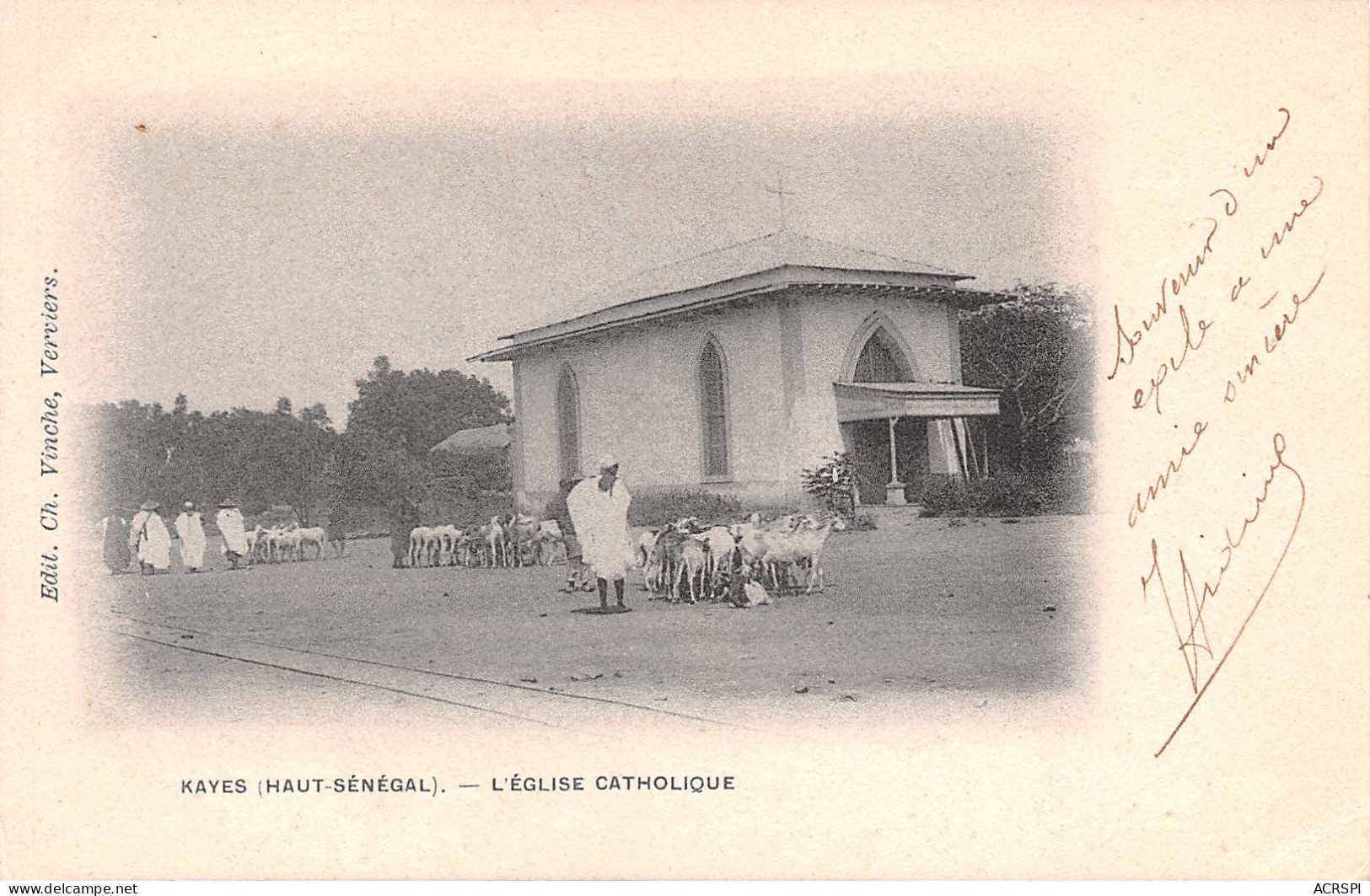 MALI Ex Soudan Français  église Catholique De KAYES Non Voyagé Dos Vierge  éd Vinche Verviers (2 Scans) N° 21 \MP7112 - Mali