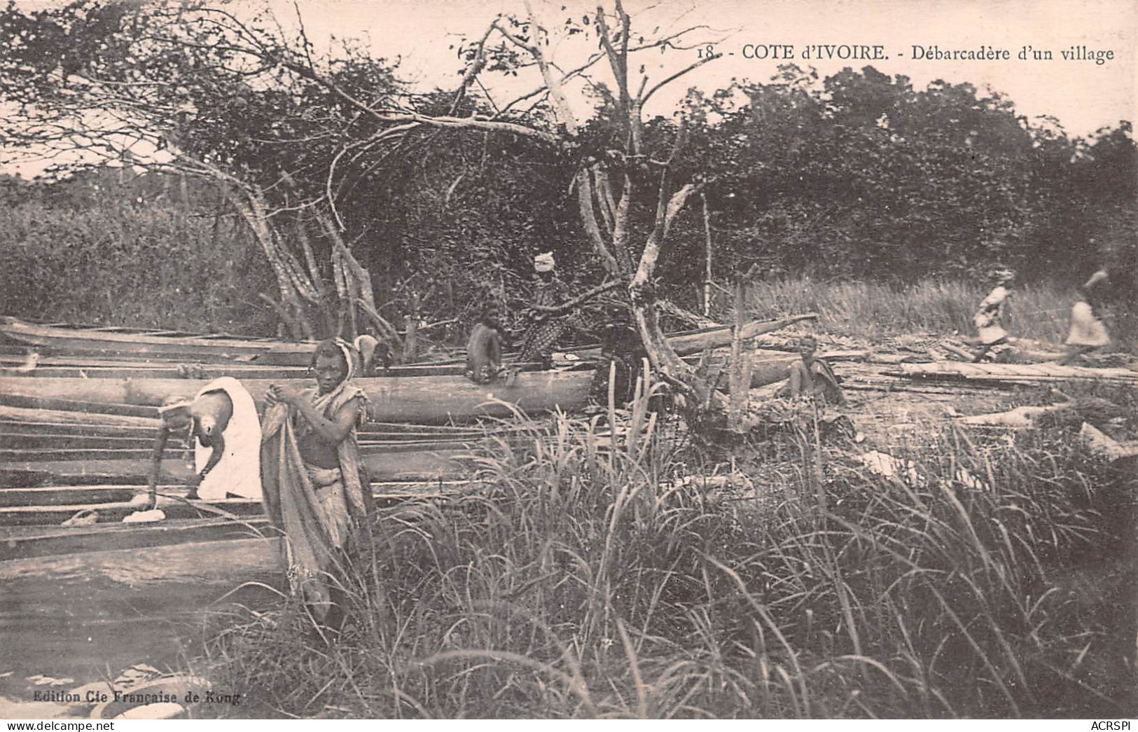 CÔTE D'IVOIRE Débarcadère D'un Village Carte Vierge Non Circulé éd KONG  ( 2 Scans) N° 46 \MP7113 - Ivory Coast
