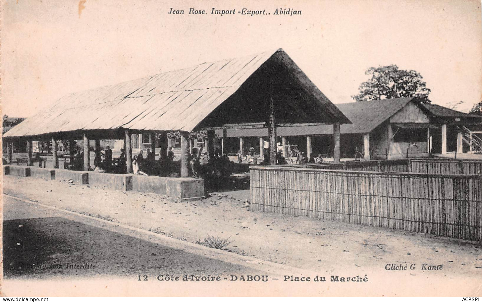 CÔTE D'IVOIRE DABOU - Place Du Marché éd Jean Rose Abidjan  ( 2 Scans) N° 51 \MP7113 - Ivory Coast