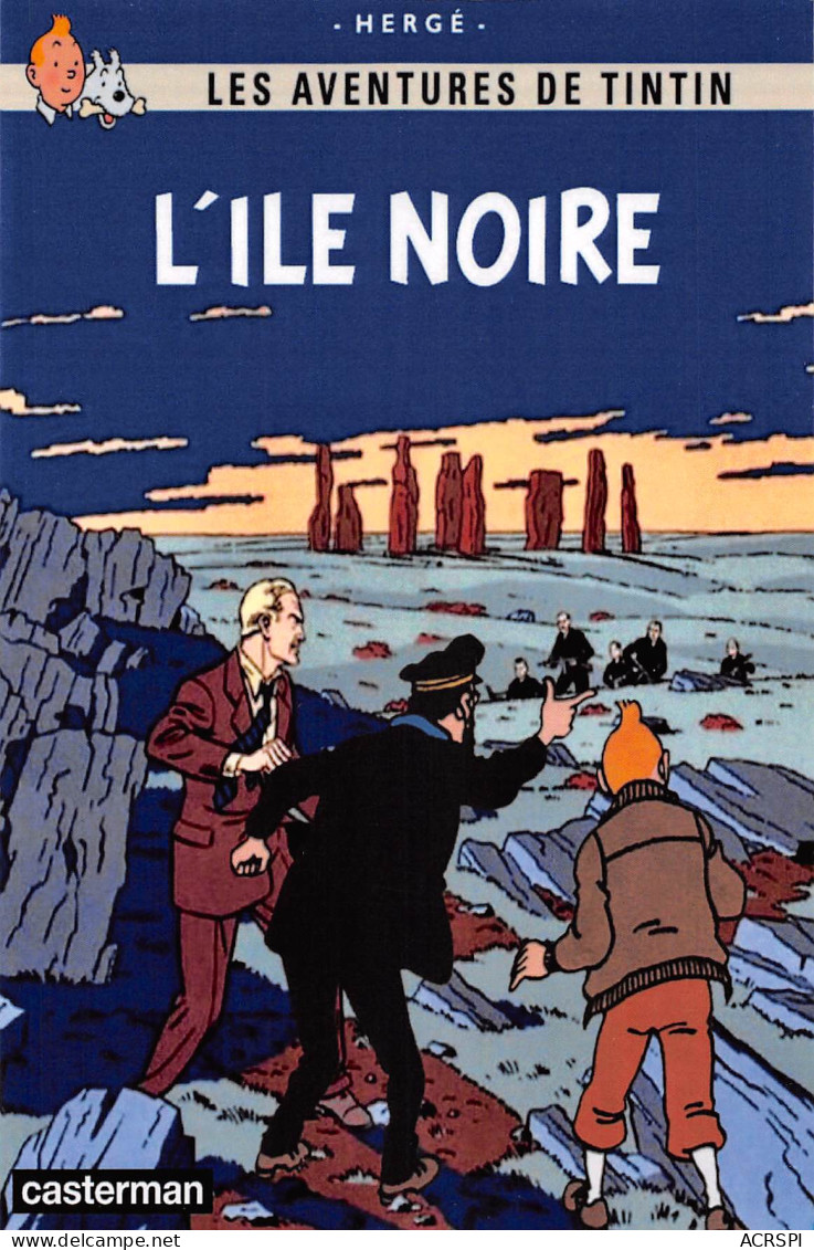 TINTIN L'ILE NOIRE  Blake Et Mortimer Casterman Dos Vierge Non Voyagé  (2 Scans) N° 17 \MP7114 - Cómics