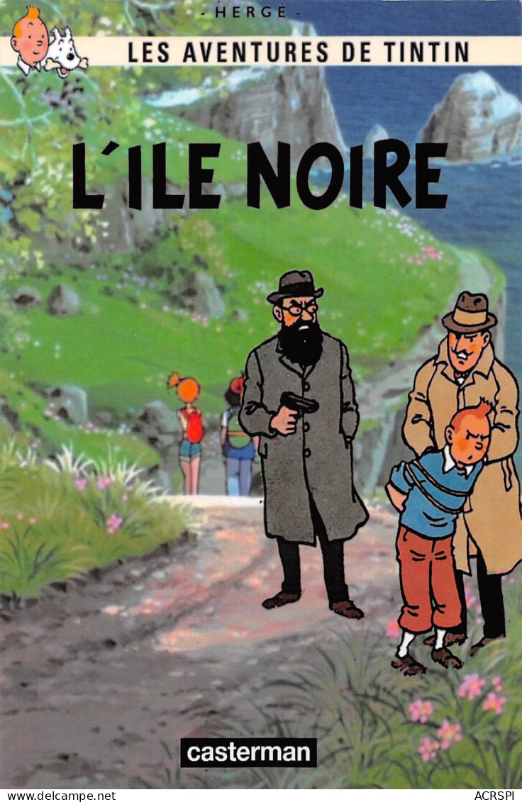 TINTIN L'ILE NOIRE Casterman Dos Vierge Non Voyagé  (2 Scans) N° 21 \MP7114 - Bandes Dessinées