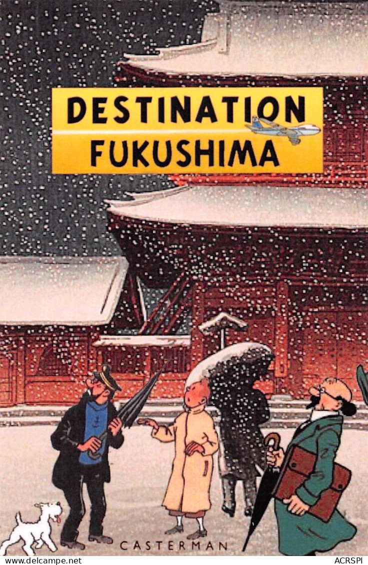 TINTIN Destination Fukushima Casterman Dos Vierge Non Voyagé  (2 Scans) N° 25 \MP7114 - Bandes Dessinées