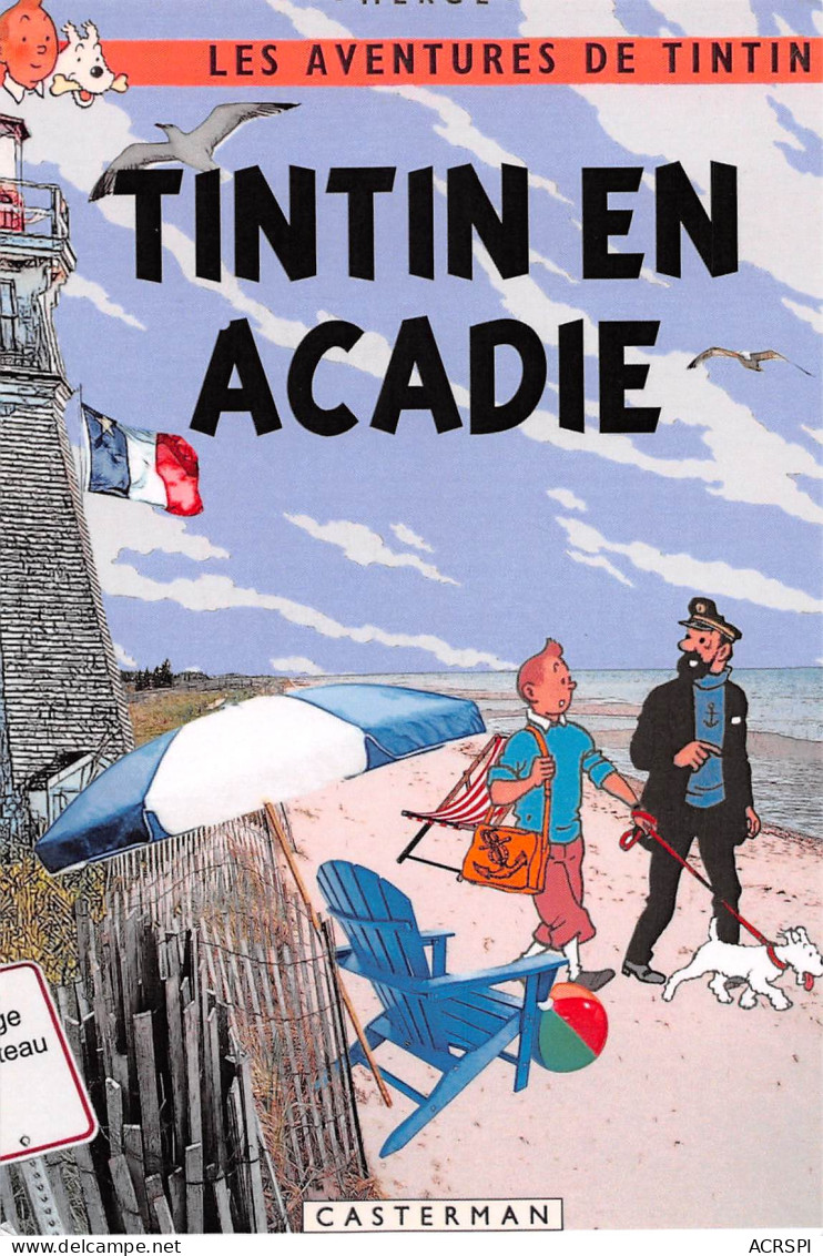 TINTIN En Acadie Casterman Dos Vierge Non Voyagé  (2 Scans) N° 26 \MP7114 - Fumetti