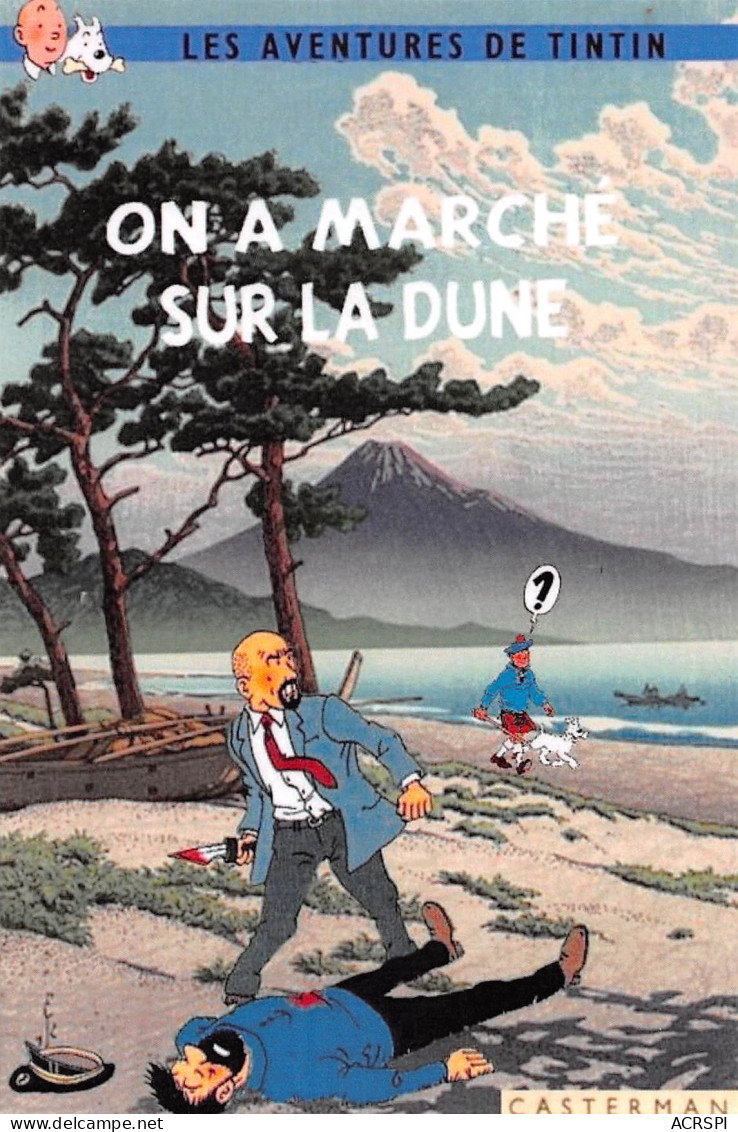 TINTIN On à Marché Sur La Dune Casterman  Dos Vierge Non Voyagé  (2 Scans) N° 33 \MP7114 - Comics