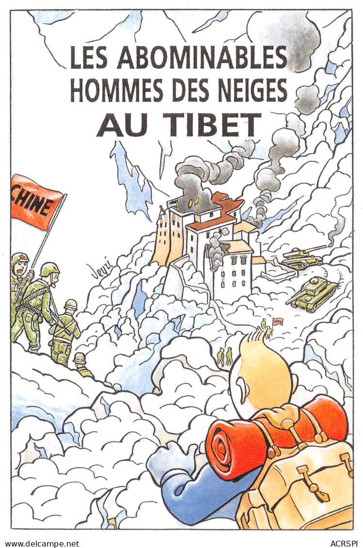 TINTIN Les Abominables Hommes Des Neiges Chinois Au TIBET Casterman éd à 200 Ex Non Voyagé  (2 Scans) N° 51 \MP7114 - Stripverhalen