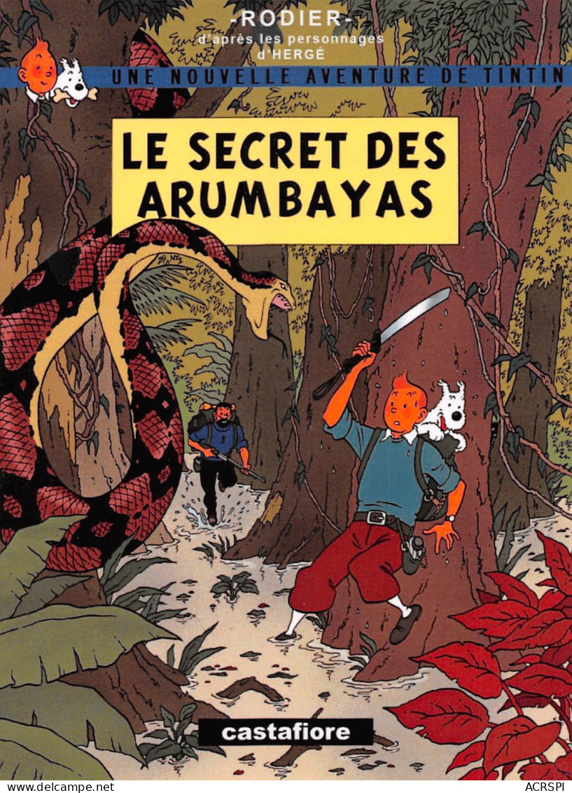 TINTIN Le Secret Des Arumbayas Castafiore Par Rodier Dos Vierge Non Voyagé  (2 Scans) N° 2 \MP7115 - Bandes Dessinées