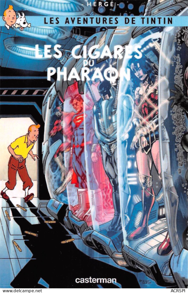 TINTIN Les Cigares Du Pharaon Avec Superman Dardevil Wonder Woman édition Casterman (Scan R/V) N° 38 \MP7115 - Bandes Dessinées