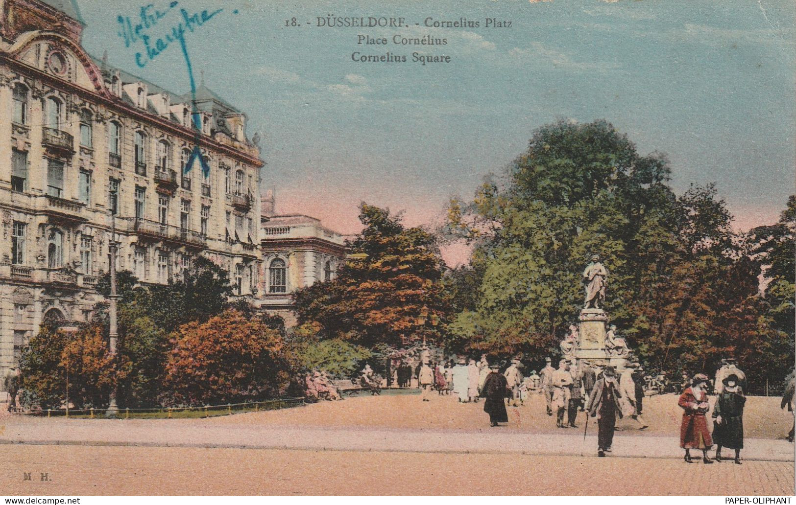 4000 DÜSSELDORF, Corneliusplatz, Belebte Szene, 1923 - Duesseldorf