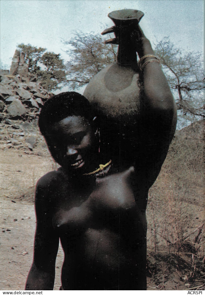 CAMEROUN Oudjila Nord Porteuse D'eau Podokwo Dos Vierge Desnudo Nudi Top-Less Naked Nude (Scan R/V) N° 17 \MP7123 - Cameroon
