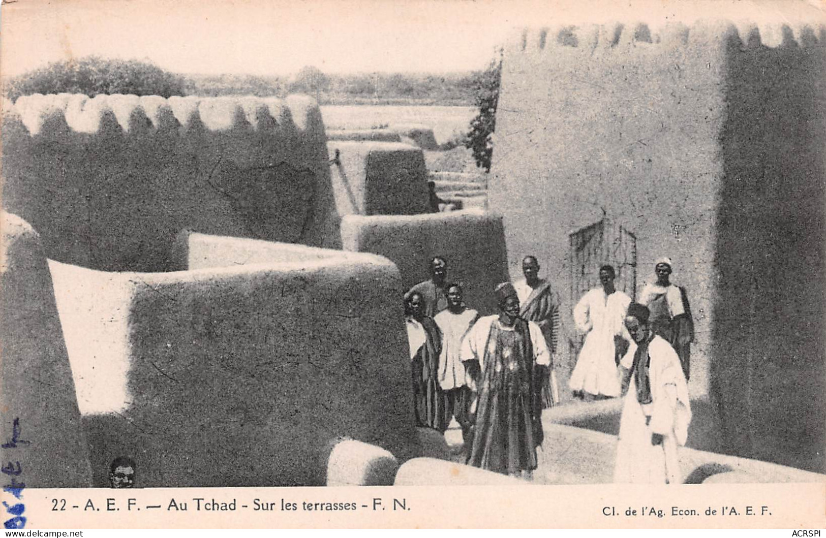 TCHAD - A.E.F. - FORT LAMY - Sur Les Terrasses. (Scan R/V) N° 71 \MP7123 - Tchad