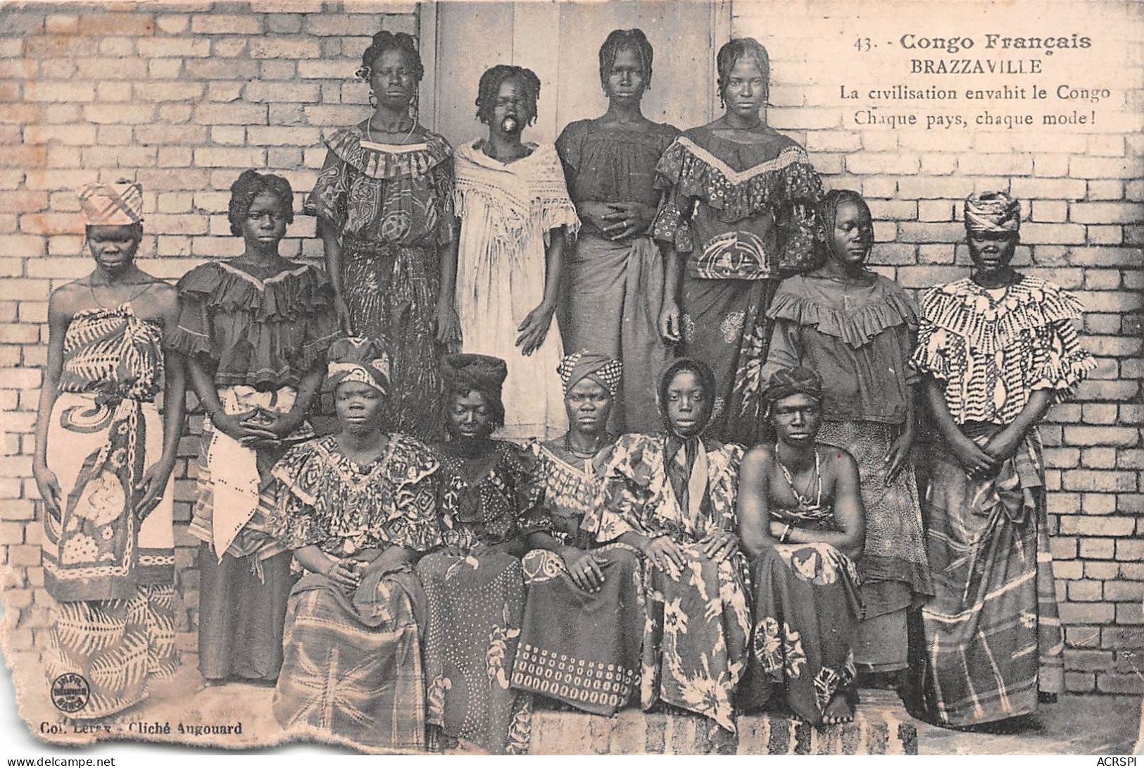 CONGO BRAZZAVILLE La Civilisation Envahit Le Congo Femmes édition Augouard (Scan R/V) N° 36 \MP7124 - Brazzaville