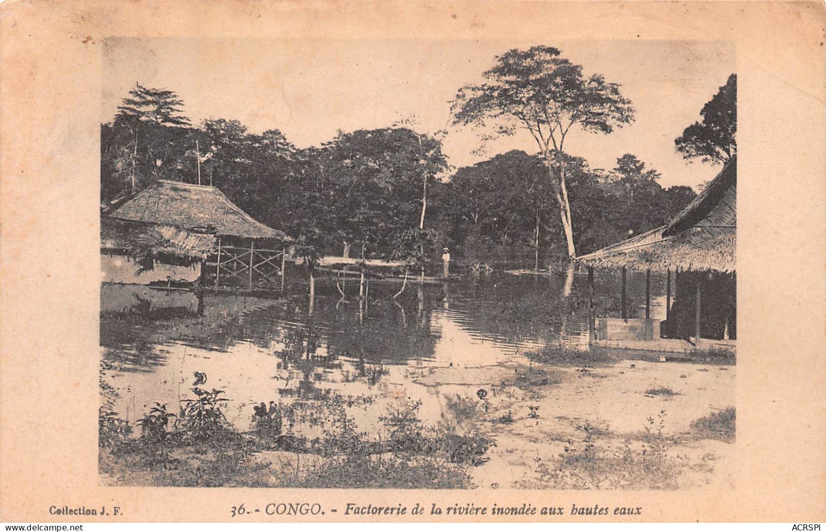 CONGO Brazzaville Factorerie De La Rivière Inondée Par Les Hautes Dos Vierge Eaux Coll J.F (Scan R/V) N° 59 \MP7125 - Brazzaville