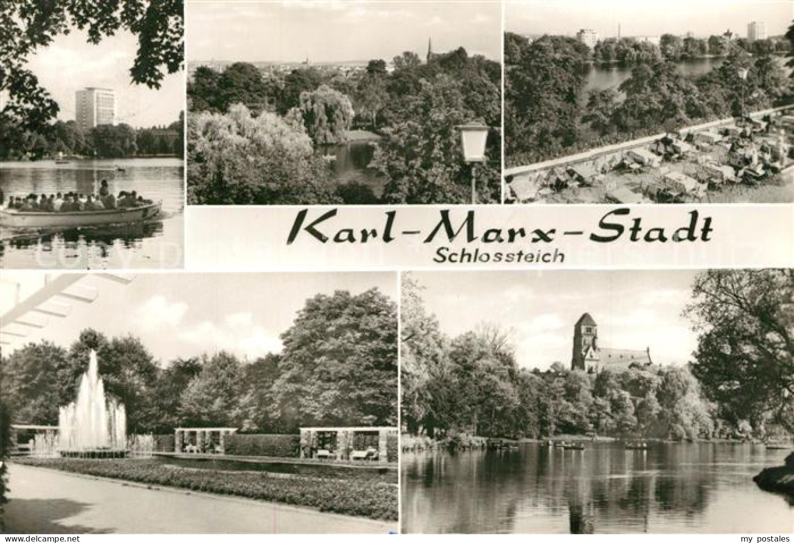 73295055 Karl-Marx-Stadt Schlossteich Teilansichten Karl-Marx-Stadt - Chemnitz