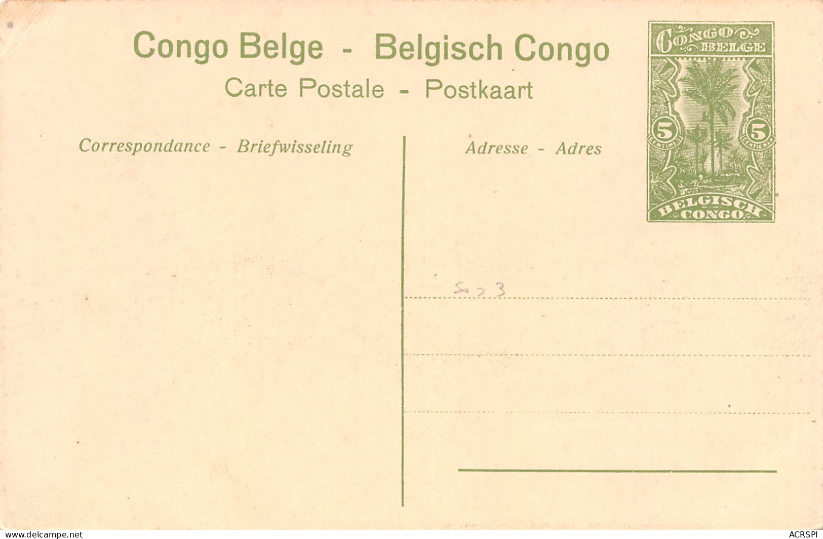 CONGO Kinshasa Léopoldville SHINKAKASA STEAMER CHARGEANT DES GALETS Carte Vierge Non Circulé (Scan R/V) N° 44 \MP7126 - Kinshasa - Léopoldville