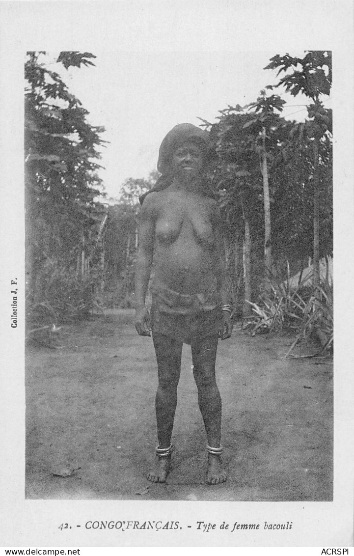 CONGO Brazzaville Type De Femme BACOULI éditions J.F Carte Vierge Non Circulé Nudi Top-Less Naked(Scan R/V) N° 2 \MP7126 - Brazzaville