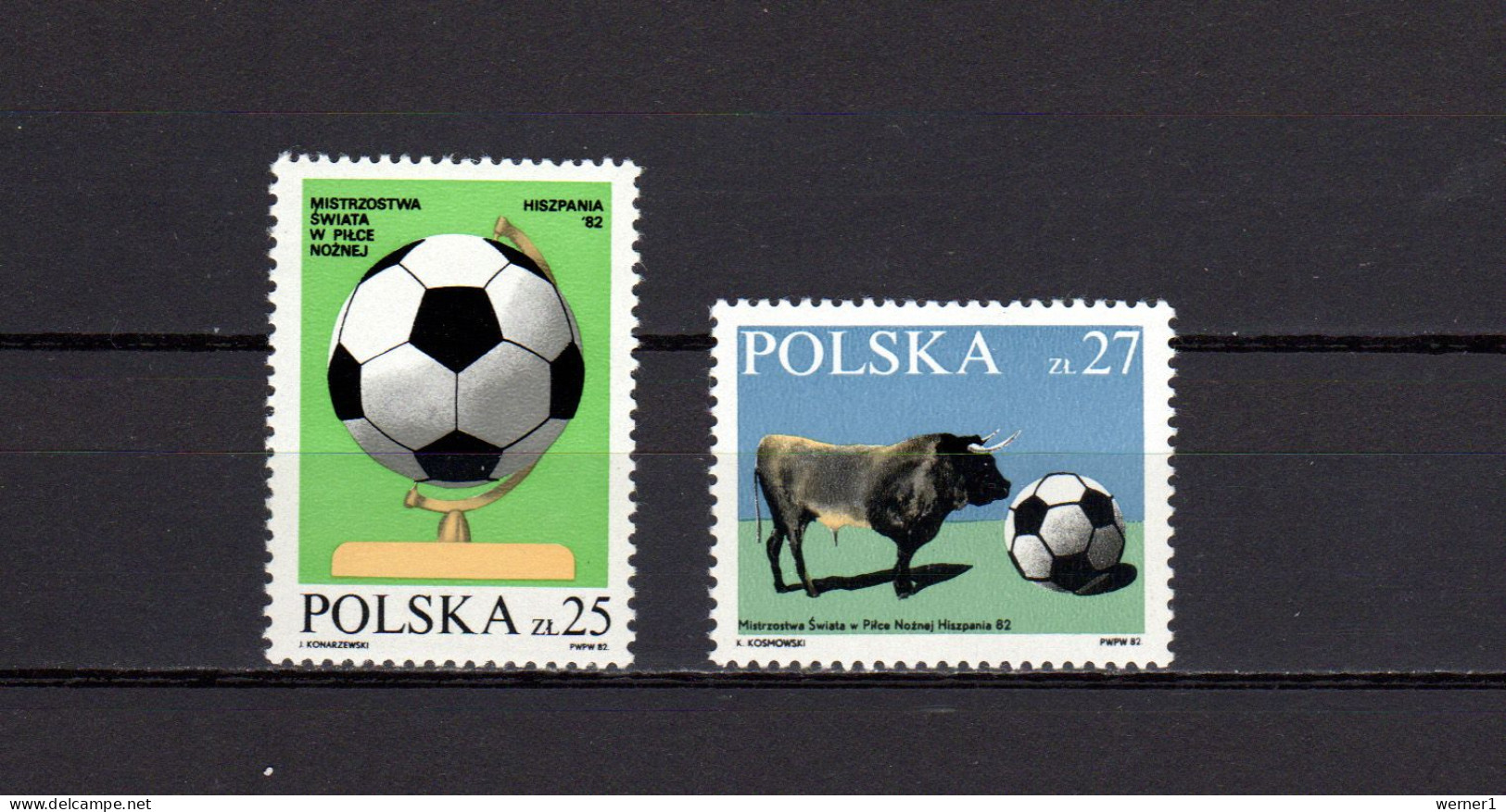 Poland 1982 Football Soccer World Cup Set Of 2 MNH - 1982 – Espagne