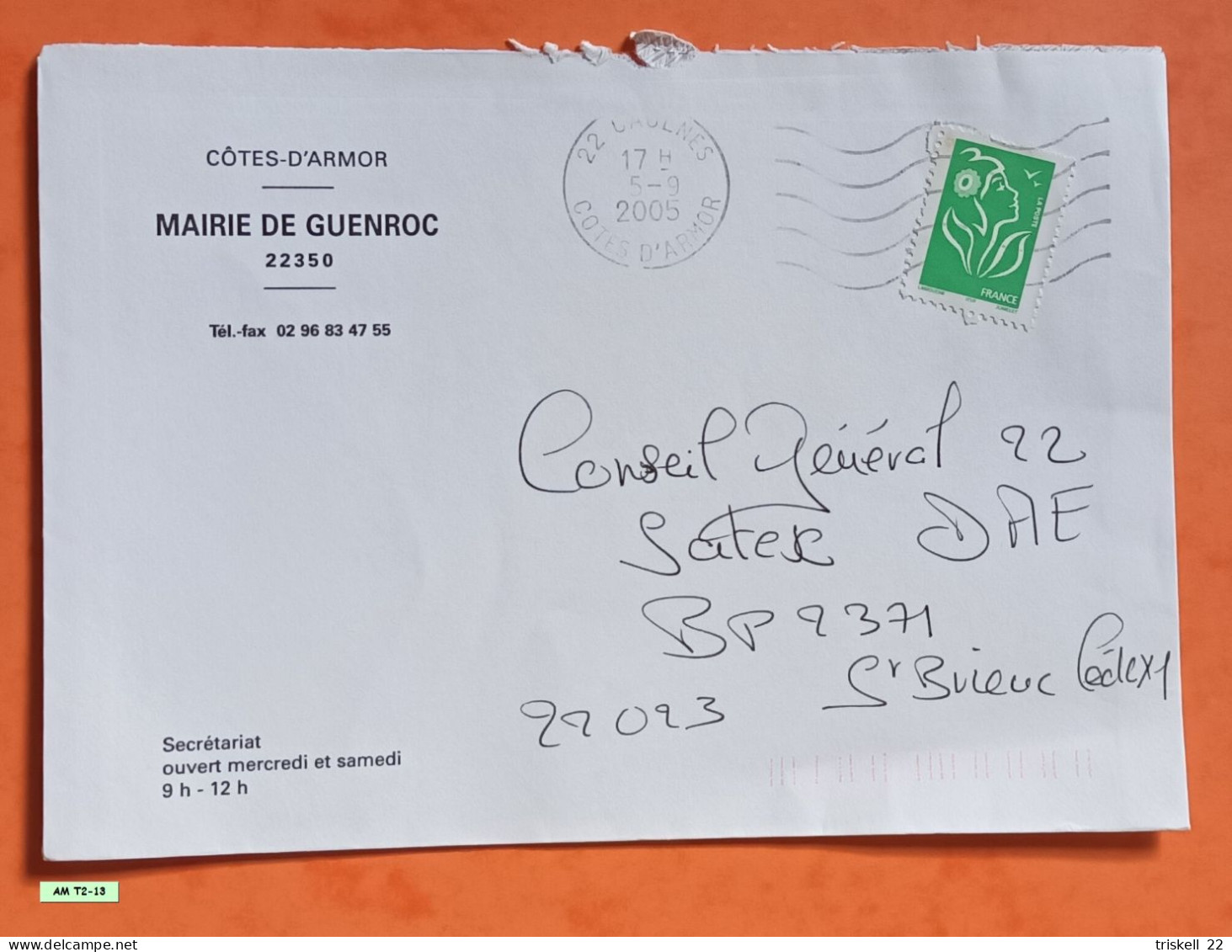 Mairie De Guenroc - Oblitération Du 05-09-2005 - Mechanical Postmarks (Other)