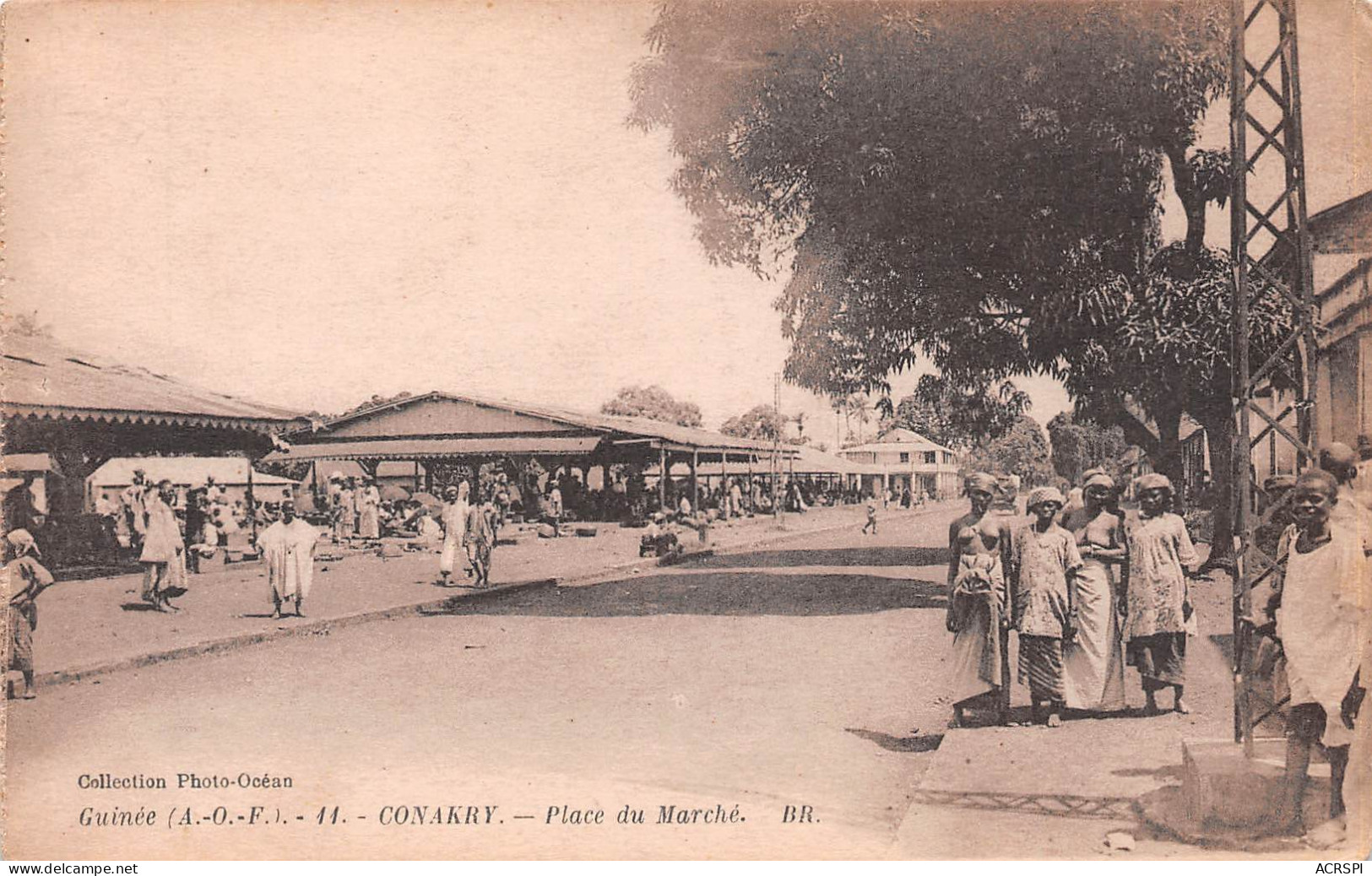 GUINEE Française CONAKRY Place Du Marché De Tombo Carte Vierge Non Circulé éd Photo Océan BR (Scan R/V) N° 34 \MP7133 - Guinea Francesa