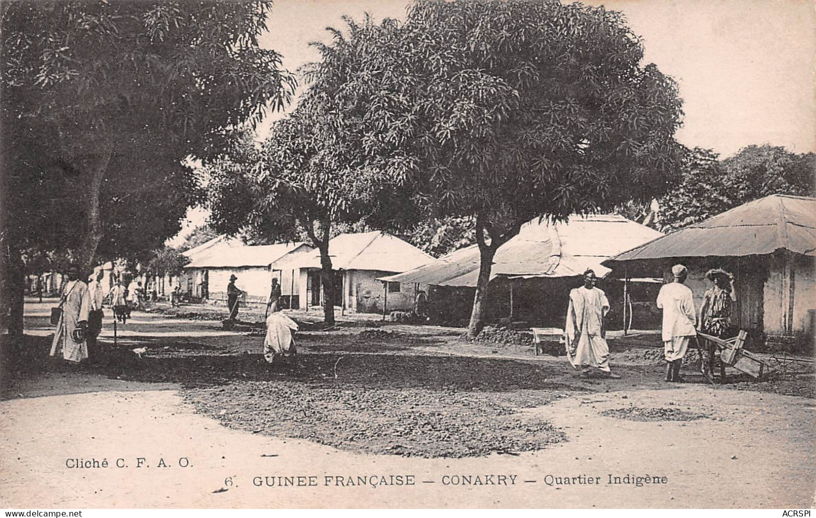 GUINEE Française CONAKRY Quartier Indigène Cliché CFAO (Scan R/V) N° 83 \MP7133 - French Guinea