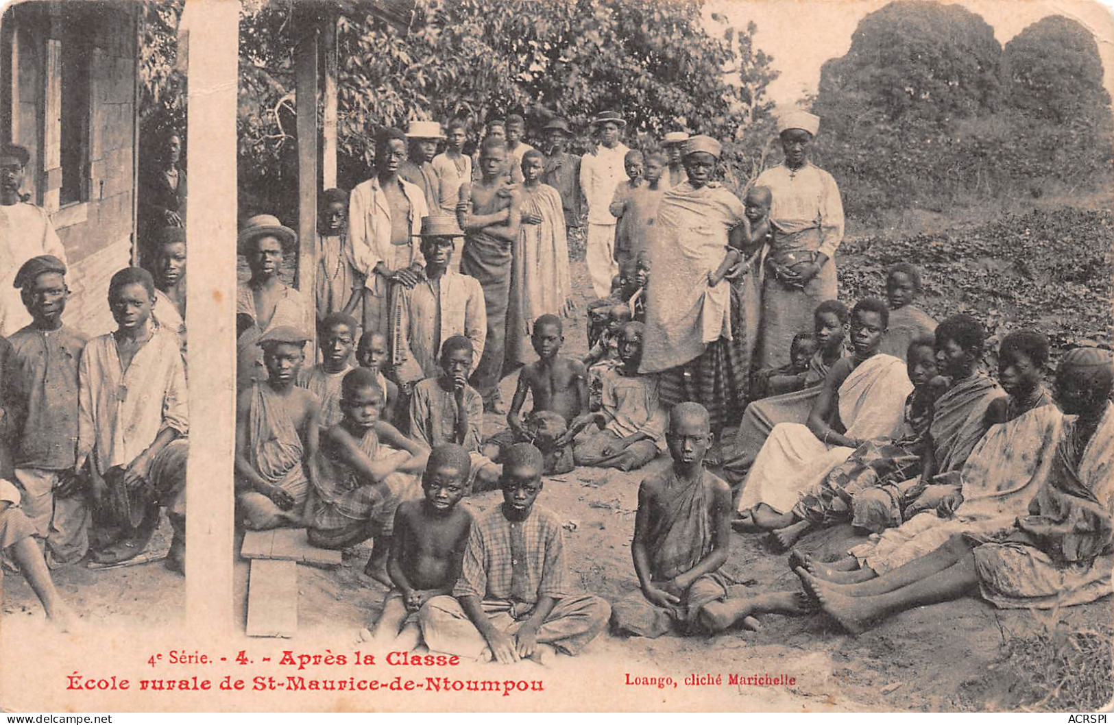CONGO Saint Maurice De Ntoumpou - Ecole Rurale, Après La Classe Cliché Marichelle LOANGO (Scan R/V) N° 77 \MP7134 - Autres & Non Classés