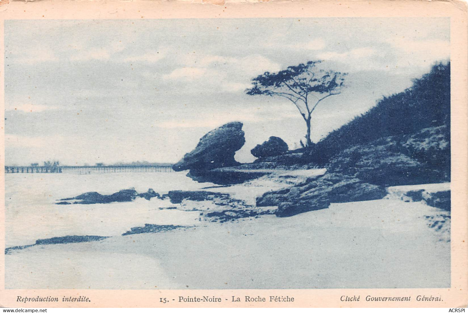 CONGO Brazzaville POINTE NOIRE LA ROCHE FETICHE Dos Vierge Non Voyagé (Scan R/V) N° 80 \MP7135 - Französisch-Kongo