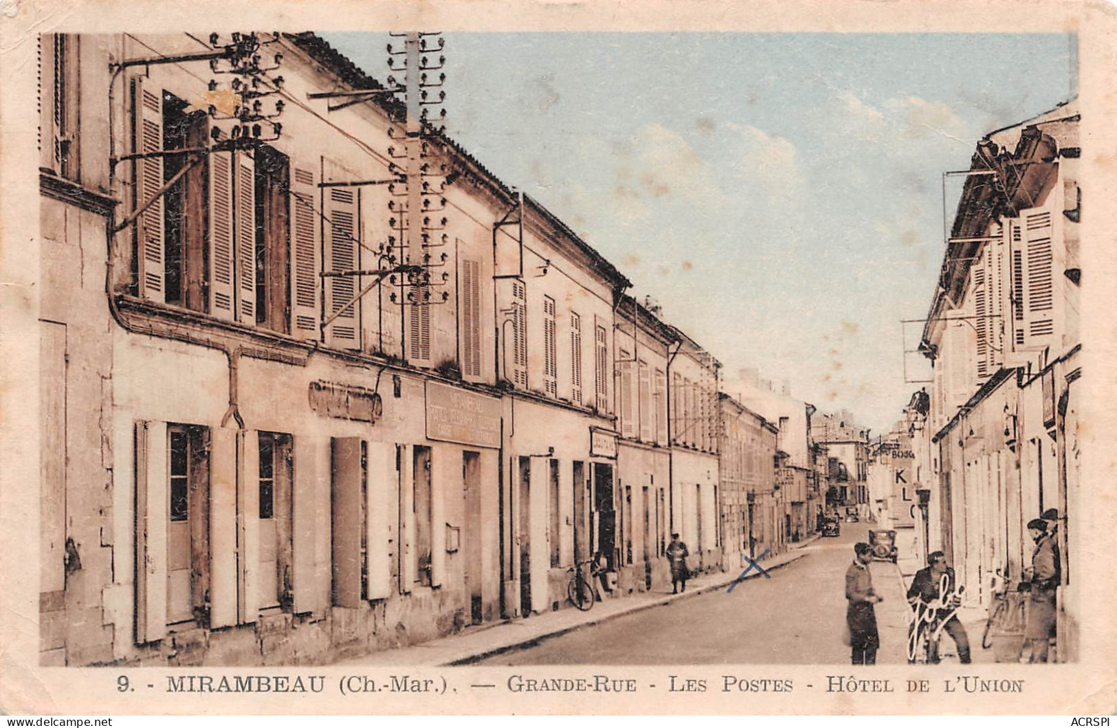 17 MIRAMBEAU - Grande Rue- Les Postes - Hotel De L' Union (Scan R/V) N° 3 \MP7136 - Mirambeau