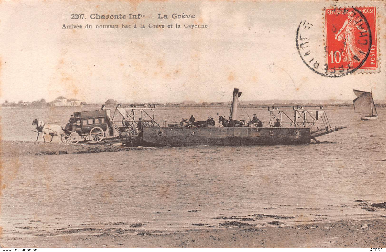 17 LA TREMBLADE Arrivée Du Nouveau Bac De La Seudre De La Grève à La Cayenne (Scan R/V) N° 5 \MP7136 - La Tremblade