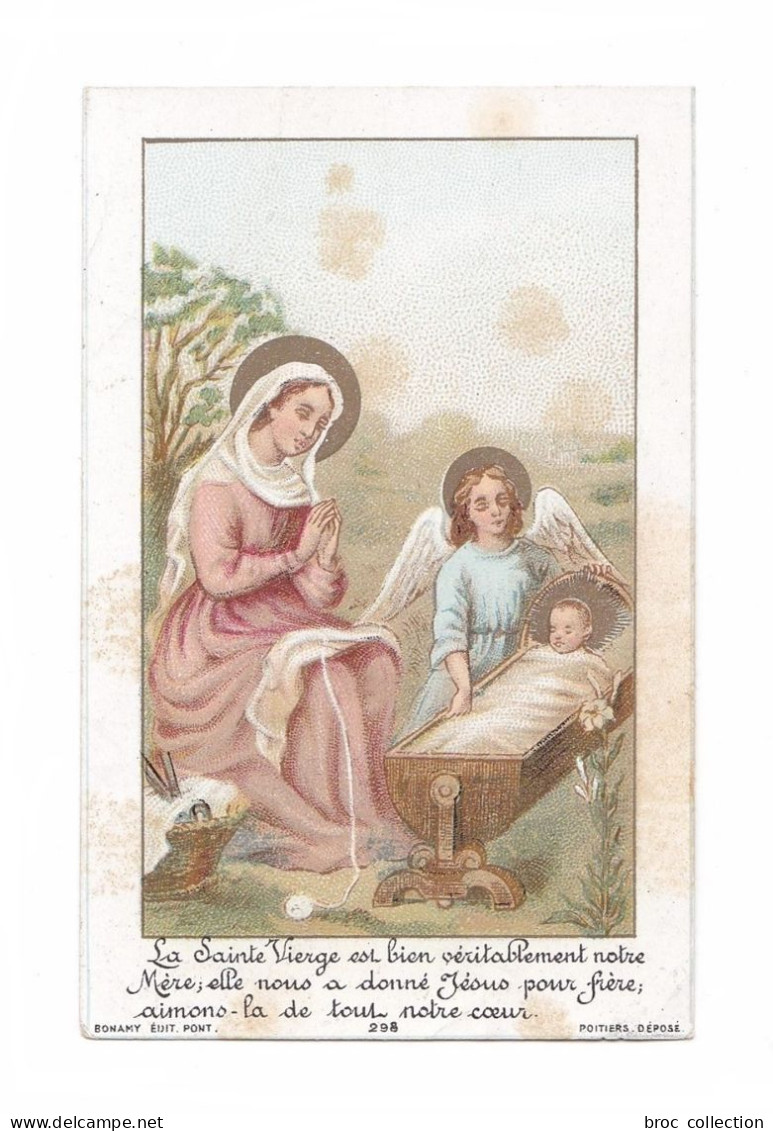 Repos De Jésus, Vierge, Enfant Jésus Et Ange, éd. Bonamy N° 298 - Devotion Images