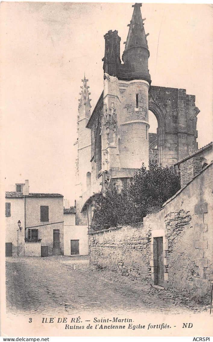 17 île De Ré SAINT-MARTIN-DE-Ré  Ancienne église Fortifiée En Ruines (Scan R/V) N°33  \MP7144 - Saint-Martin-de-Ré