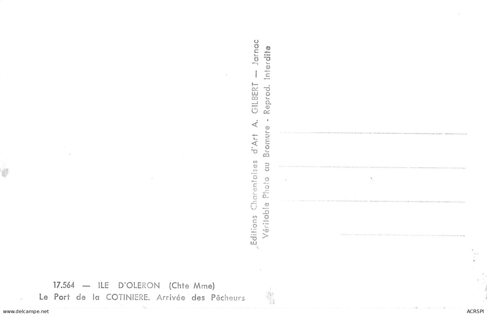 17 île D'OLERON Saint-Pierre-d'Oléron LA COTINIERE Le Port Arrivée Des Pêcheurs (Scan R/V) N° 7 \MP7146 - Saint-Pierre-d'Oleron