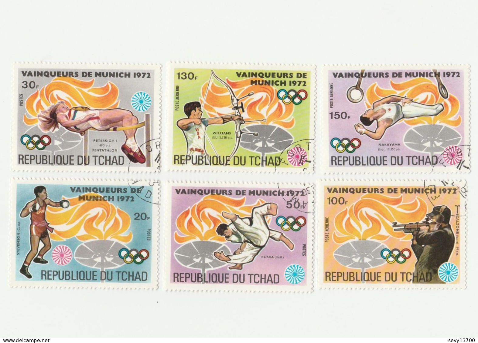 Tchad Lot 42 Timbres Dont 7 Blocs JO De Munich  Sapporo Sarajevo Los Angeles Mexico - Tschad (1960-...)