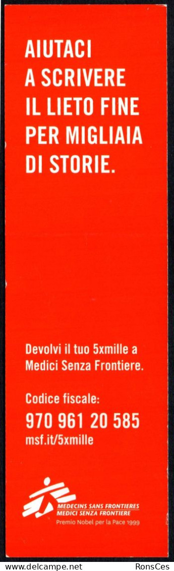 ITALIA - SEGNALIBRO / BOOKMARK - MEDICI SENZA FRONTIERE - PREMIO NOBEL PER LA PACE 1999 - I - Lesezeichen