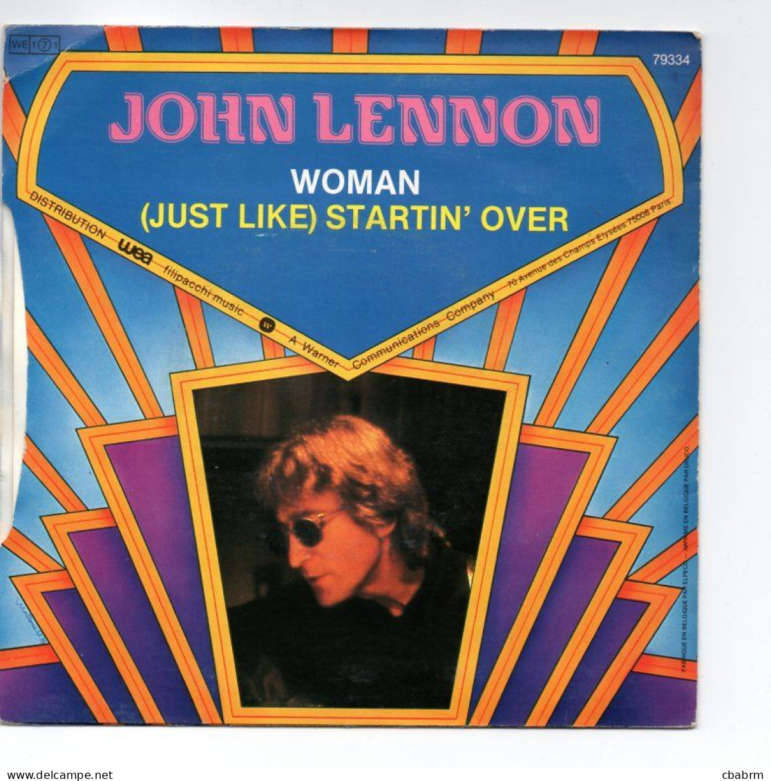 SP 45 TOURS JOHN LENNON WOMAN N° 23 WEA GEF 79334 BELGIQUE - 7" - Rock