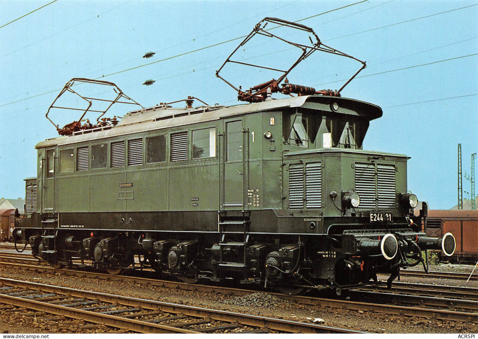 Heilbronn  Lokomotive  Locomotive électrique E244 31 50Hz BO BO W8t Garbe-Lahmeyer  (Scan R/V) N° 42 \MP7147 - Trains