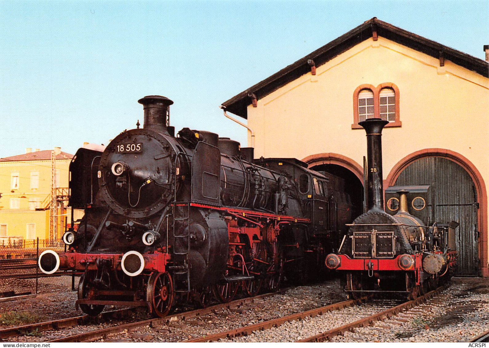  Heilbronn Lokomotive  Locomotive  Die PFALZ  Bauart CramptonJ.A Maffei Munchen 18 505 Und (Scan R/V) N° 59 \MP7147 - Eisenbahnen