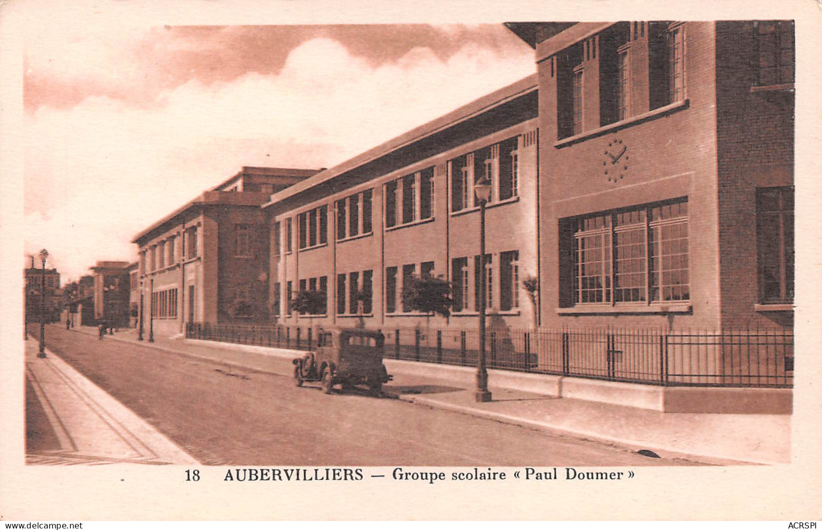 Aubervilliers. Groupe Scolaire Paul Doumer Carte Vierge Non Circulé (Scan R/V) N° 53 \MP7148 - Aubervilliers