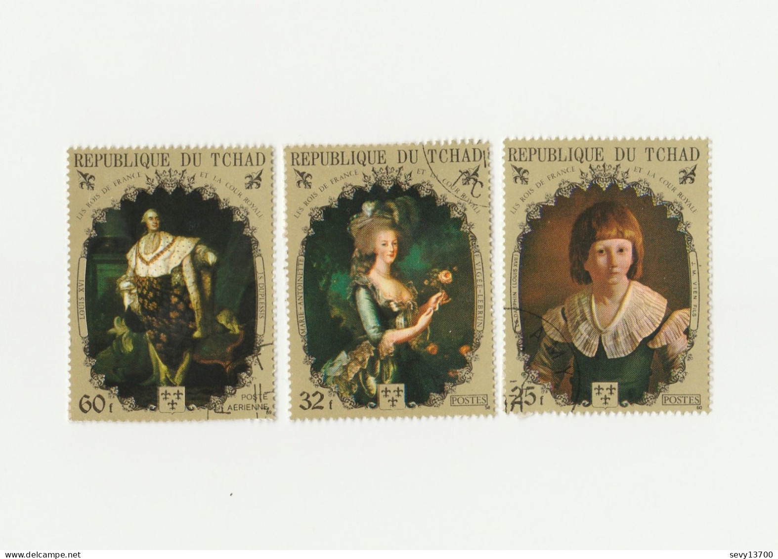 Tchad Lot 19 Timbres Les Rois De France Et La Cour Royale - Reine Elisabeth - Kennedy - Président Tombalbaye - Dunant - Tchad (1960-...)