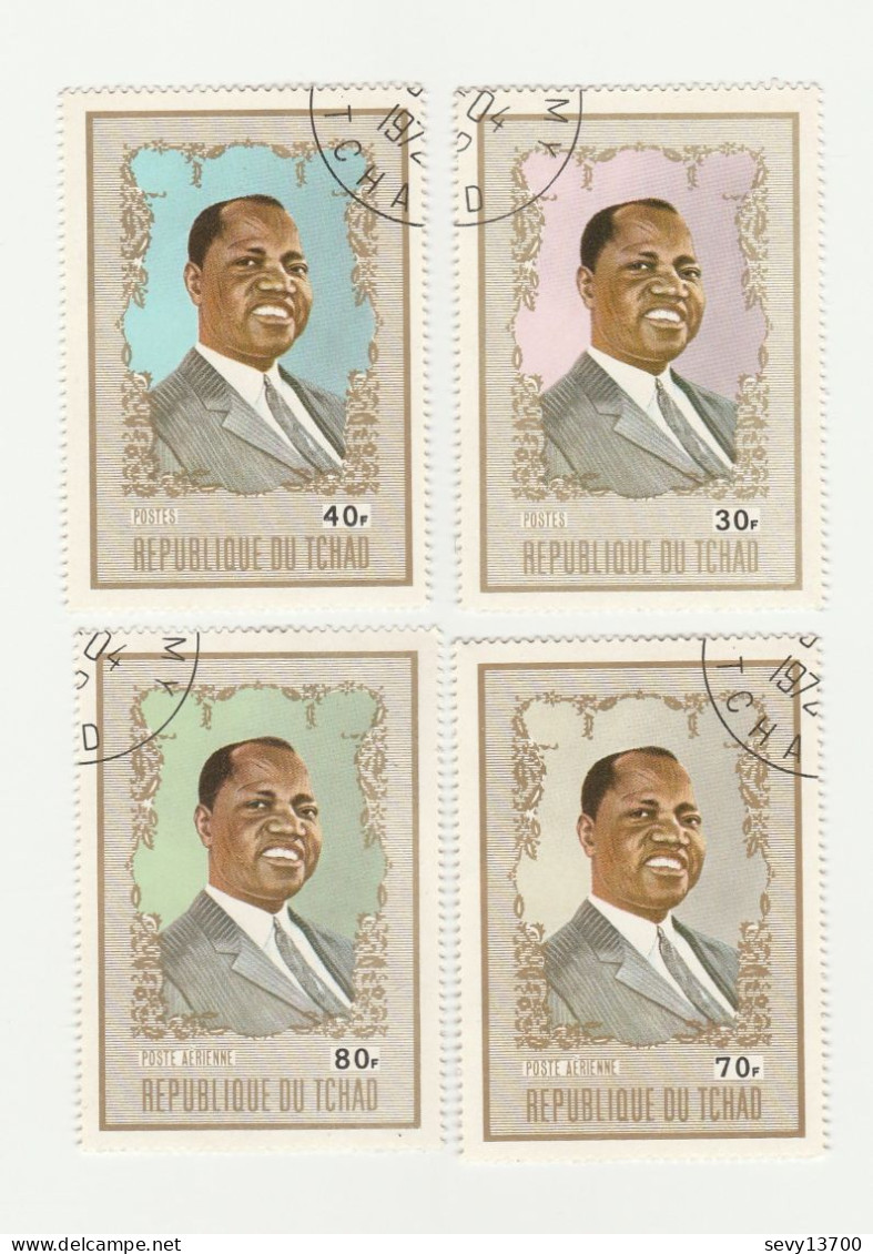 Tchad Lot 19 Timbres Les Rois De France Et La Cour Royale - Reine Elisabeth - Kennedy - Président Tombalbaye - Dunant - Chad (1960-...)