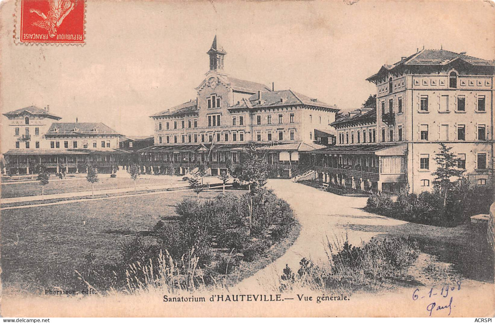 01  HAUTEVILLE-LOMPNES  Sanatorium Vue Générale  (Scan R/V) N° 24 \MP7150 - Hauteville-Lompnes