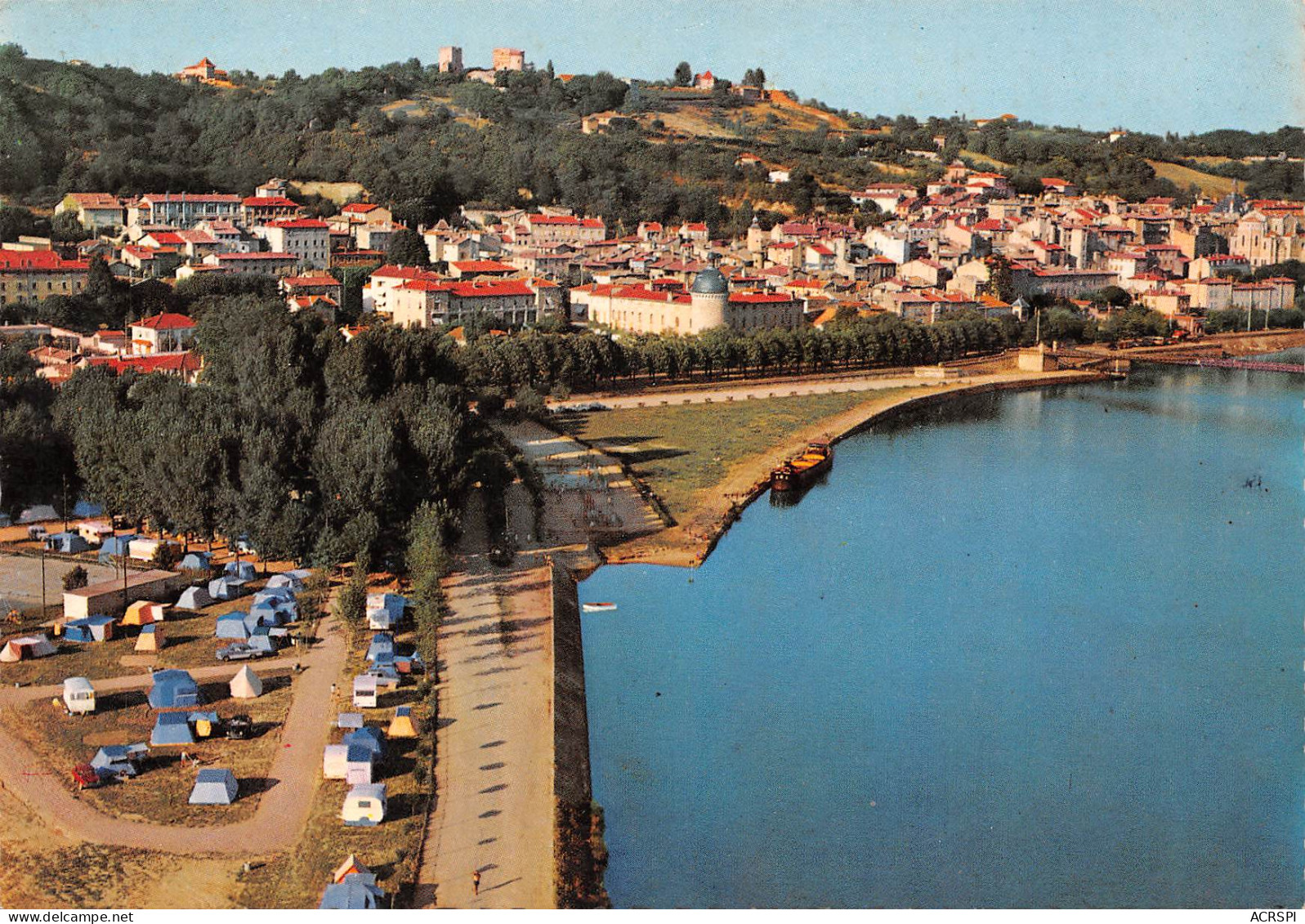 01  Trevoux, Le Camping, La Saône Et La Ville (Scan R/V) N° 69   \MP7152 - Trévoux