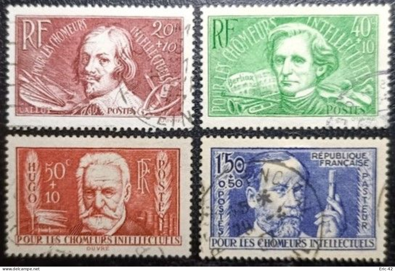 FRANCE 1936 N° 330/333. Série 4 Valeurs "Au Profit Des Chômeurs Intellectuels" Oblitéré.... - Used Stamps
