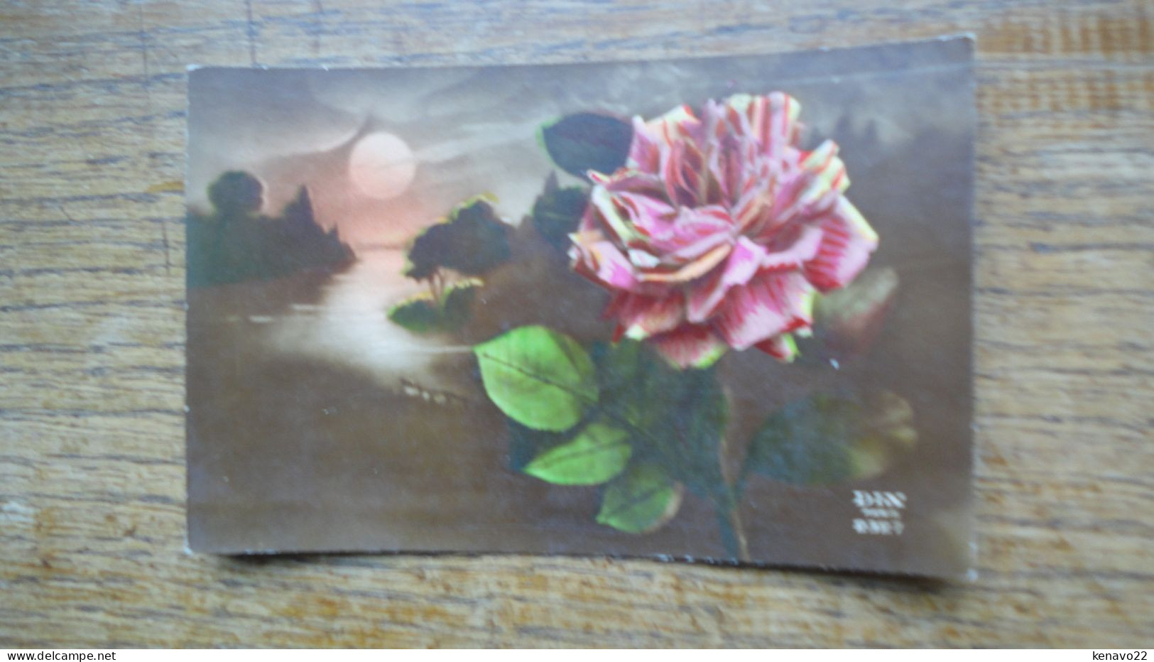 Ancienne Carte , Jolie Rose - Fleurs