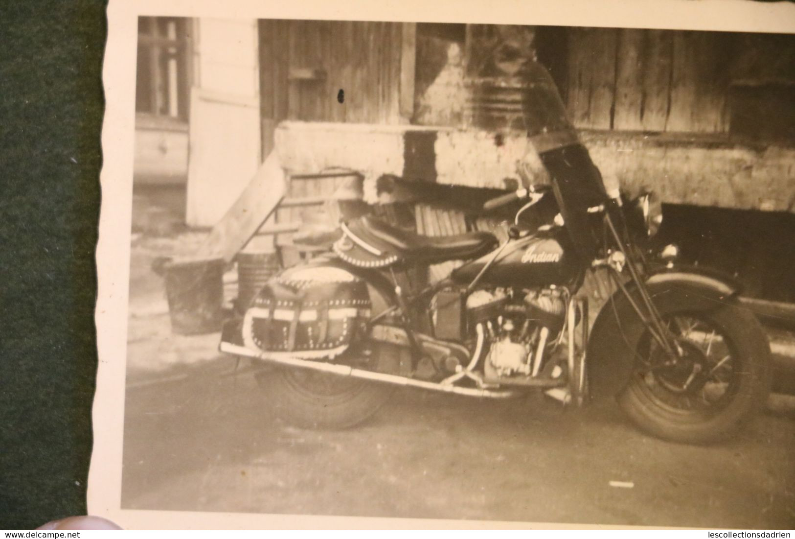 Photo originale format  9 x 6 cm  moto Indian 1952 motorbike