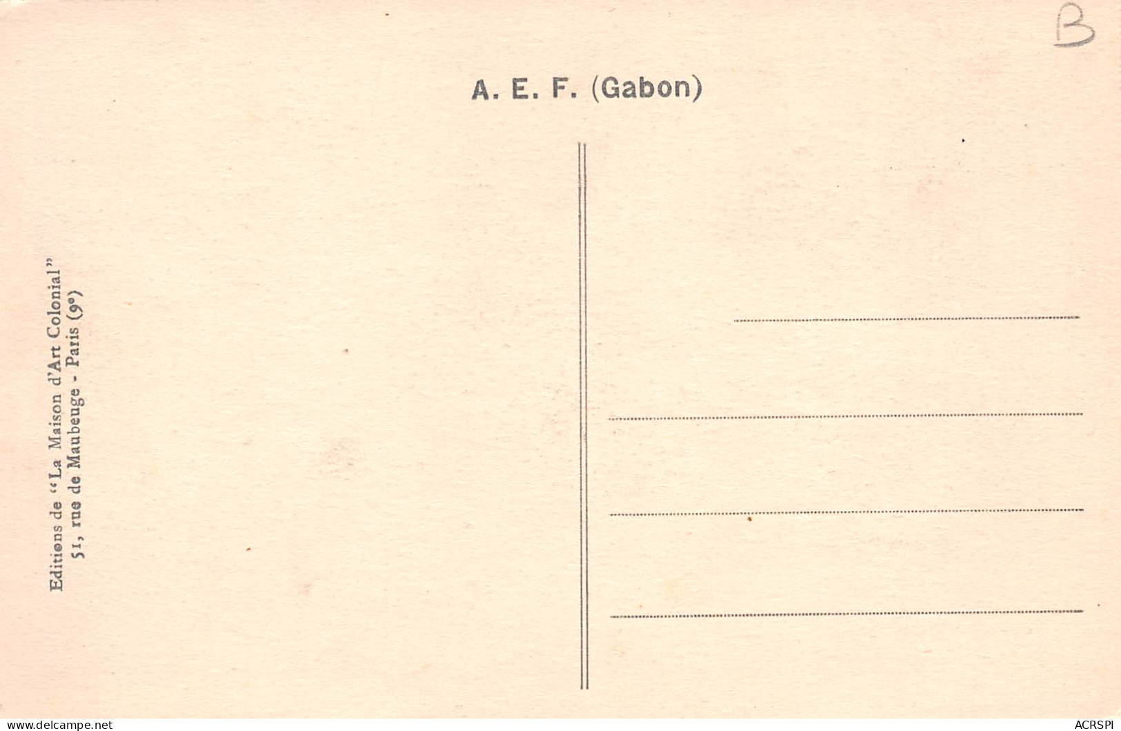 GABON FRANCEVILLE Hommes Du Haut Ogoué Ogooué   Carte Viergenon Circulé  (Scan R/V) N° 47 \MP7163 - Gabon