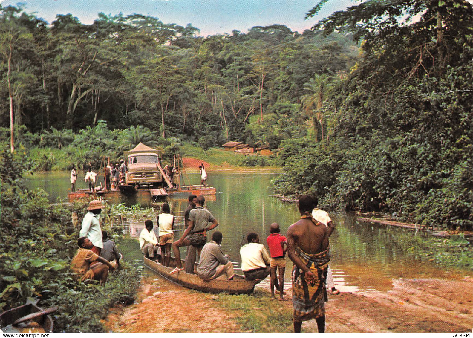 GABON   Mouila Fougamou Traversée De La N'Gounié  éd TROPIC Trolez LIBREVILLE   (Scan R/V) N° 34 \MP7164 - Gabon