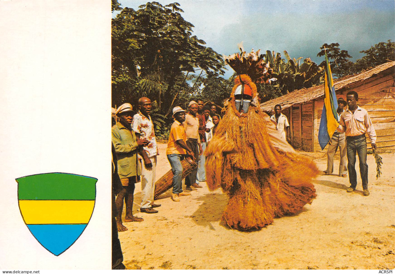 GABON Danseur ADOUMA édition Tropic Libreville Carte Vierge Non Circulé (Scan R/V) N° 46 \MP7164 - Gabon